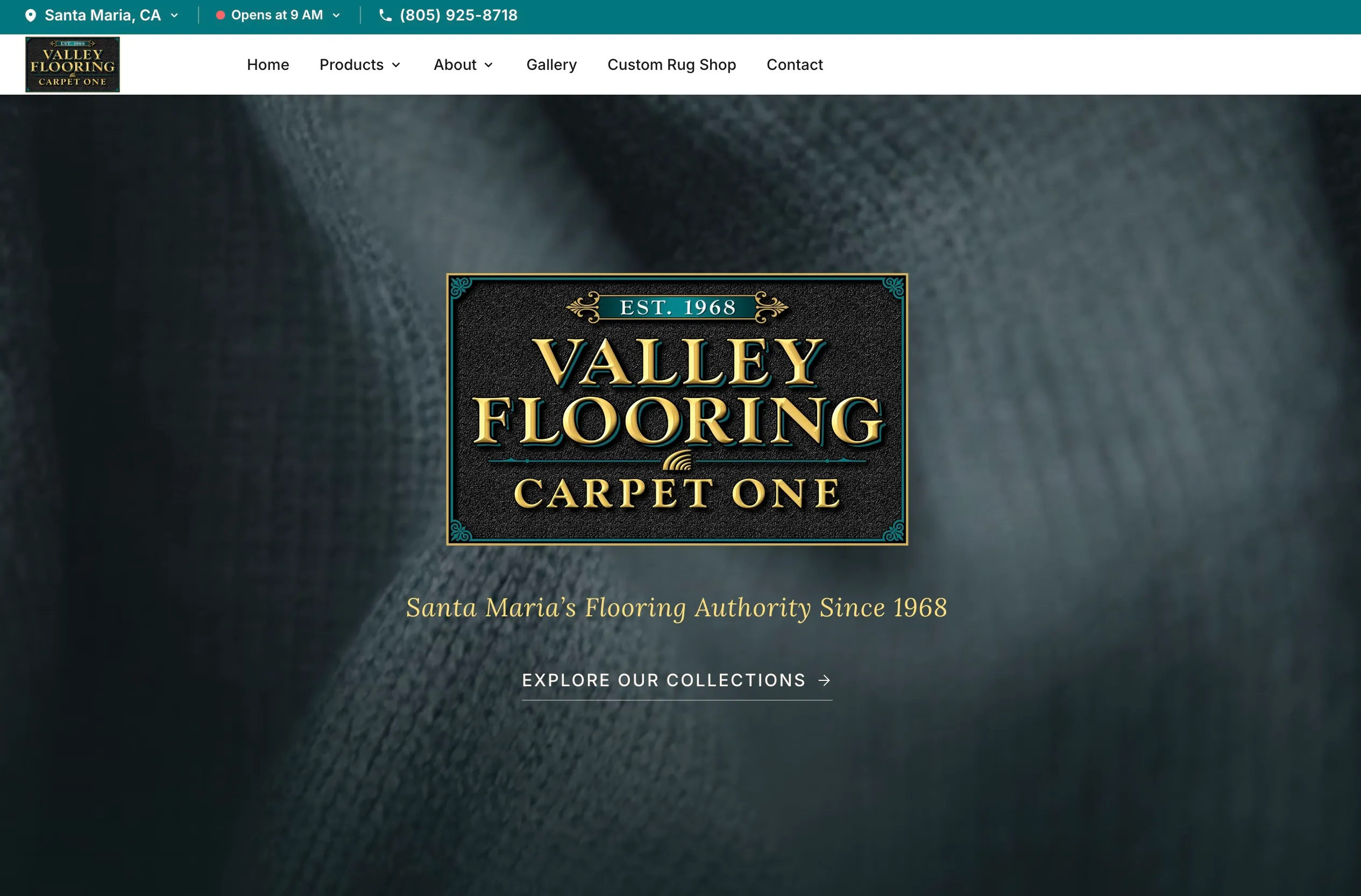 Screenshot of Valley Flooring website