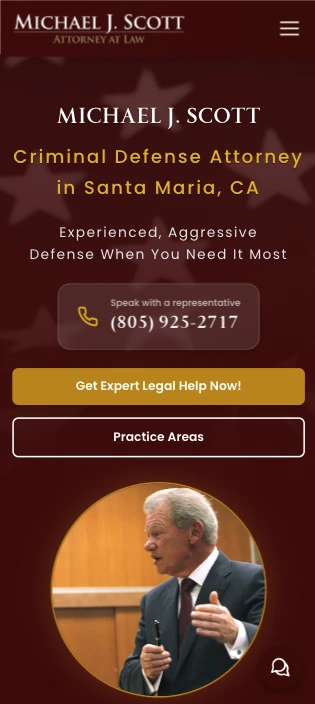 Screenshot of MJ Scott website